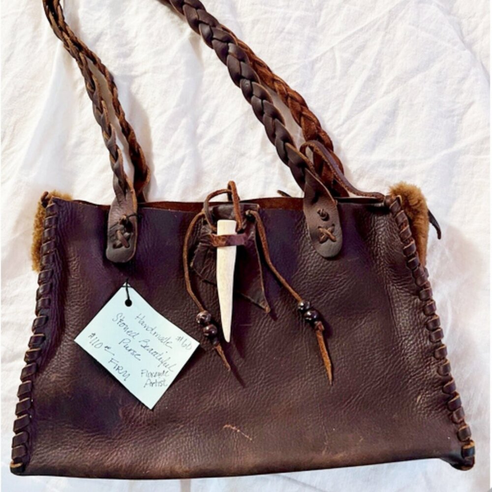 Handmade Artisan Distressed Leather purse